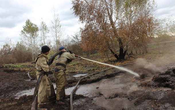 У Черкаській області загасили 40 гектарів торфовищ