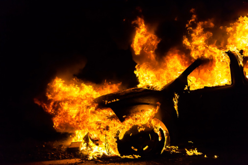 У селі на Хустщині палав автомобіль