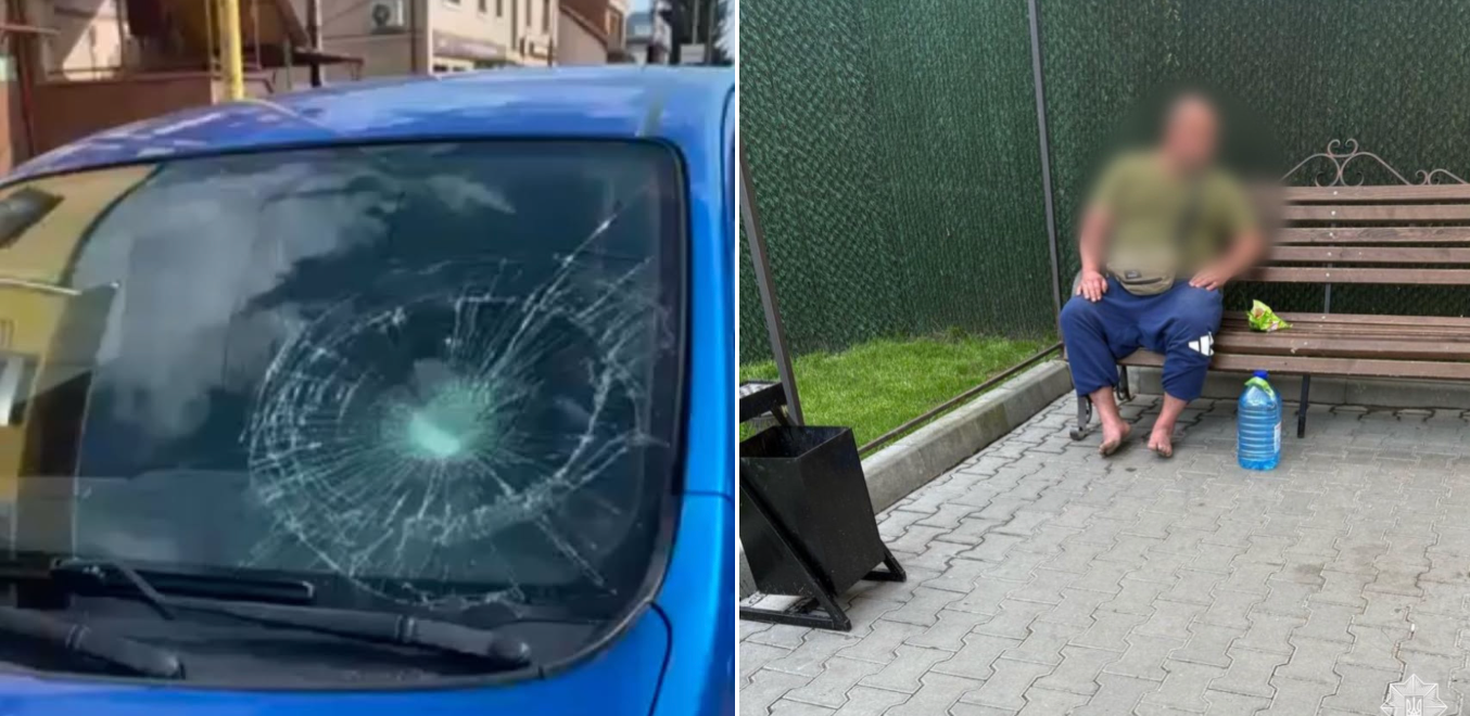 Пошкодив чуже авто: в Ужгороді затримали чоловіка за хуліганство