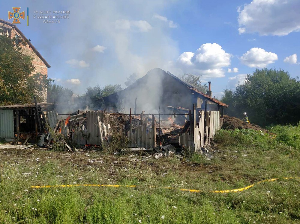 Понад шість годин боролися з вогнем: з'явилися світлини з місця події та подробиці пожежі на Мукачівщині (ФОТО)