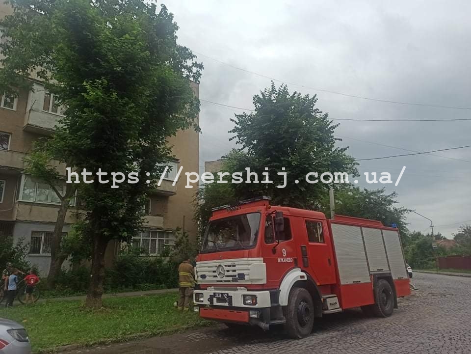 Дим здіймається на кілька метрів вгору: у Мукачеві виникла пожежа у квартирі (ФОТО)