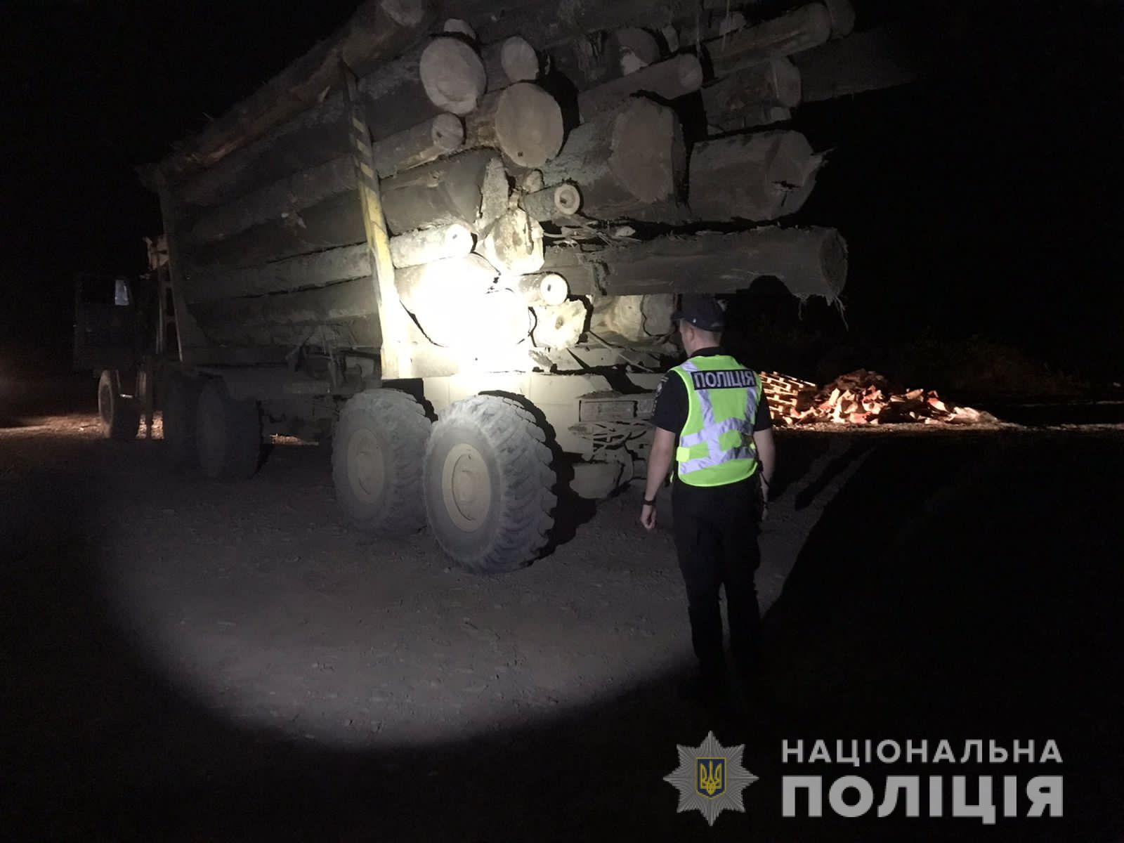 Сумнівна деревина: на Тячівщині поліцейські вилучили лісопродукцію (ФОТО)