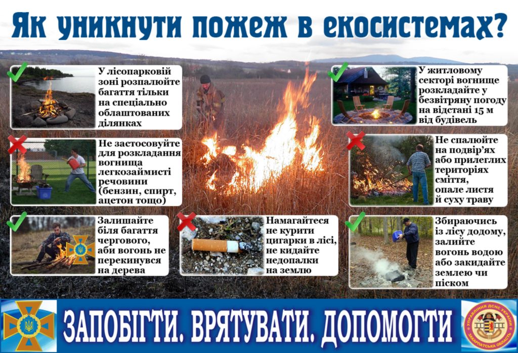 Закарпатські рятувальники закликають громадян не випалювати суху траву