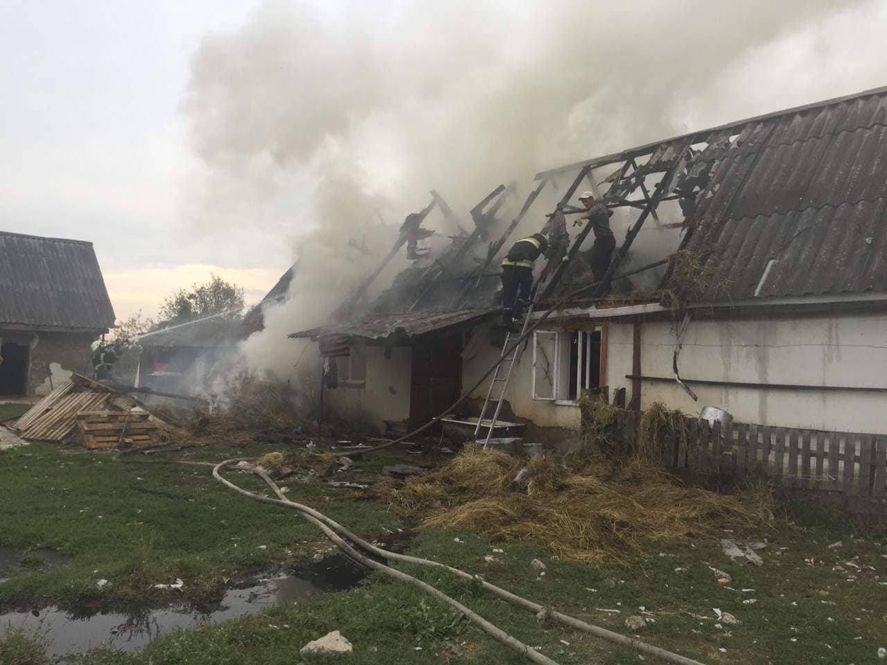В Тячеві вогонь знищив покрівлю житлового будинку