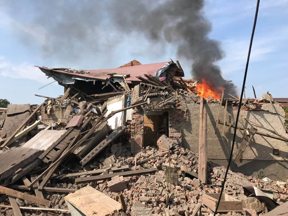 З’явилися фото та відео з місця потужного вибуху на Берегівщині (ФОТО, ВІДЕО)