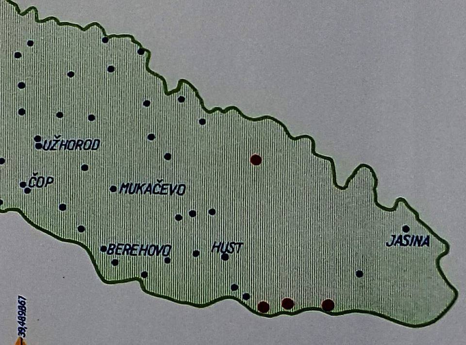 У мережі показали розміщення телеграфних станцій на Закарпатті в 1928 році (КАРТА)