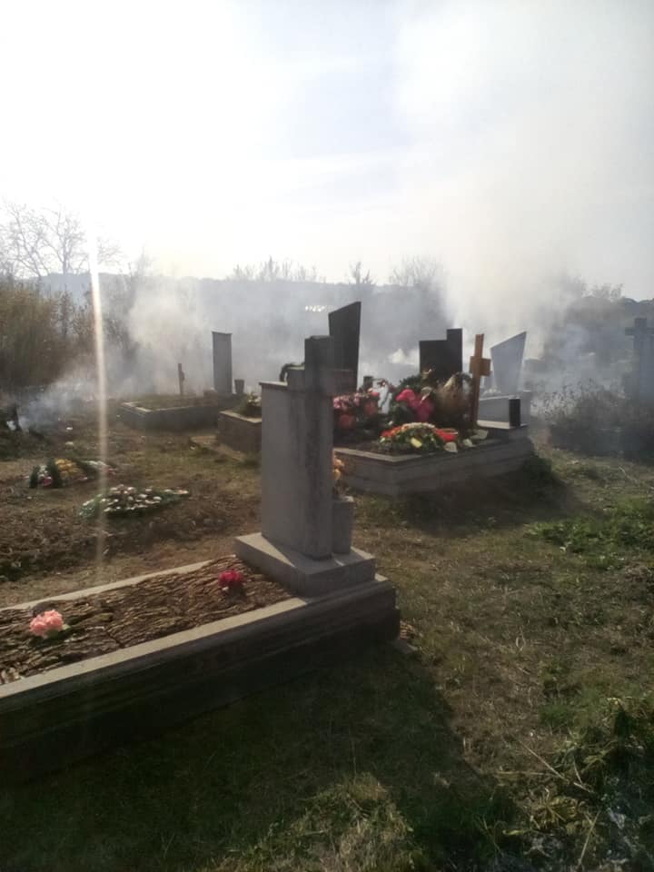 У нових Лучках горіло кладовище (ФОТО)