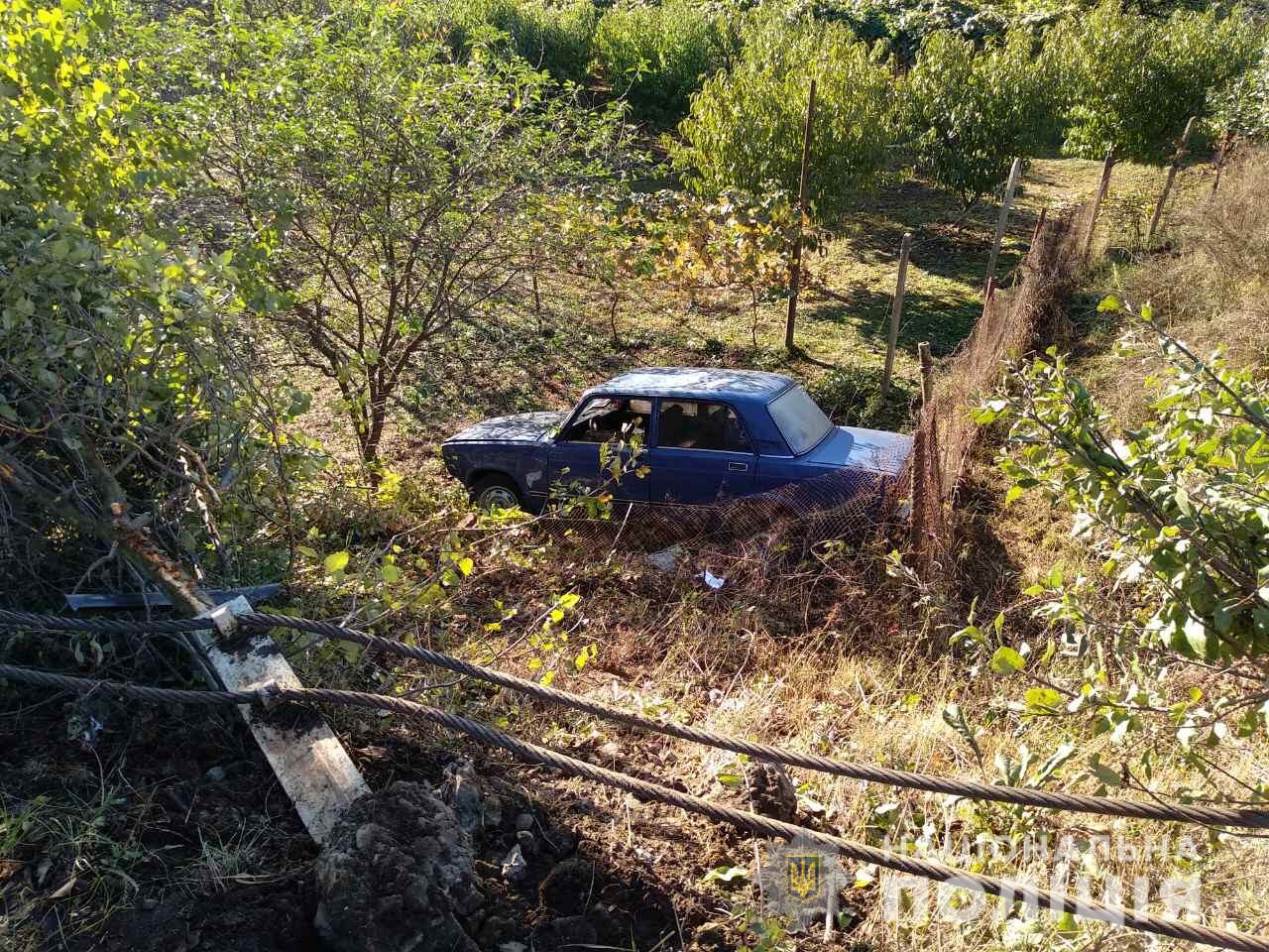 На Берегівщині горе-викрадачі з неповнолітнім опинились в кюветі на краденому авто (ФОТО)