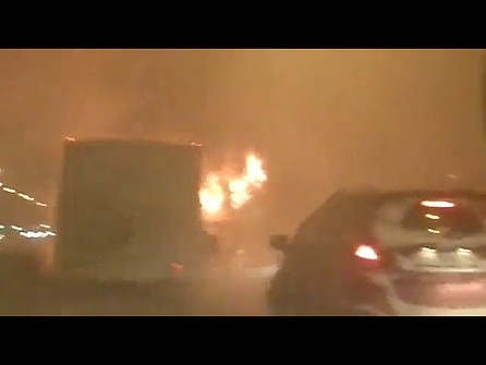 У сусідній області під час руху спалахнув пасажирський автобус
