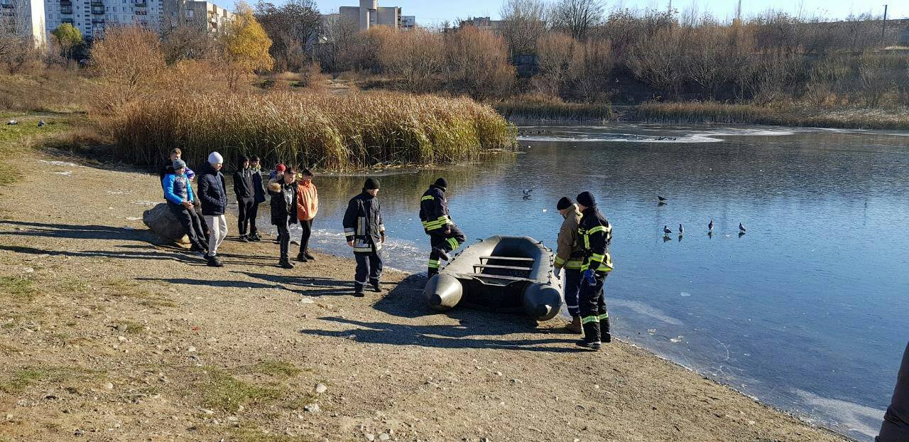 Ужгородських лебедів з льодяного полону визволяли рятувальники (ФОТО)