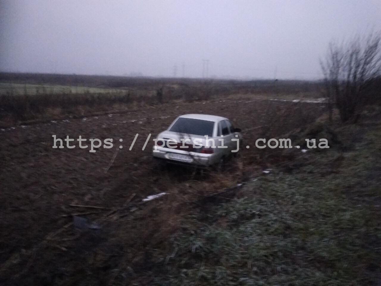ДТП поблизу Мукачева: машина у кюветі (ФОТО)