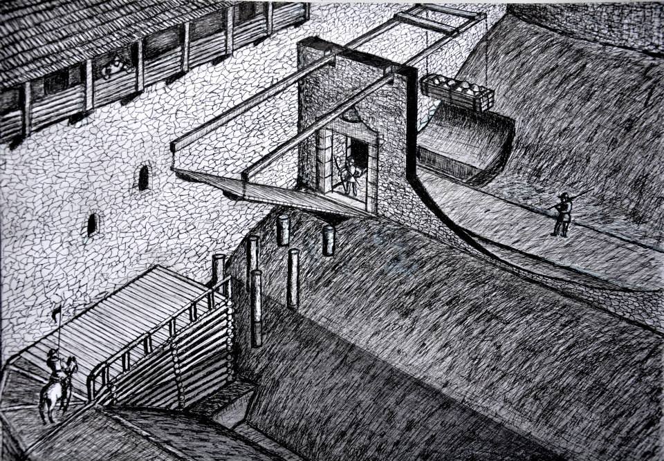 Як виглядав міст через зовнішній замковий рів у Невицькому замку: ілюстрація з загадкою (ФОТО)