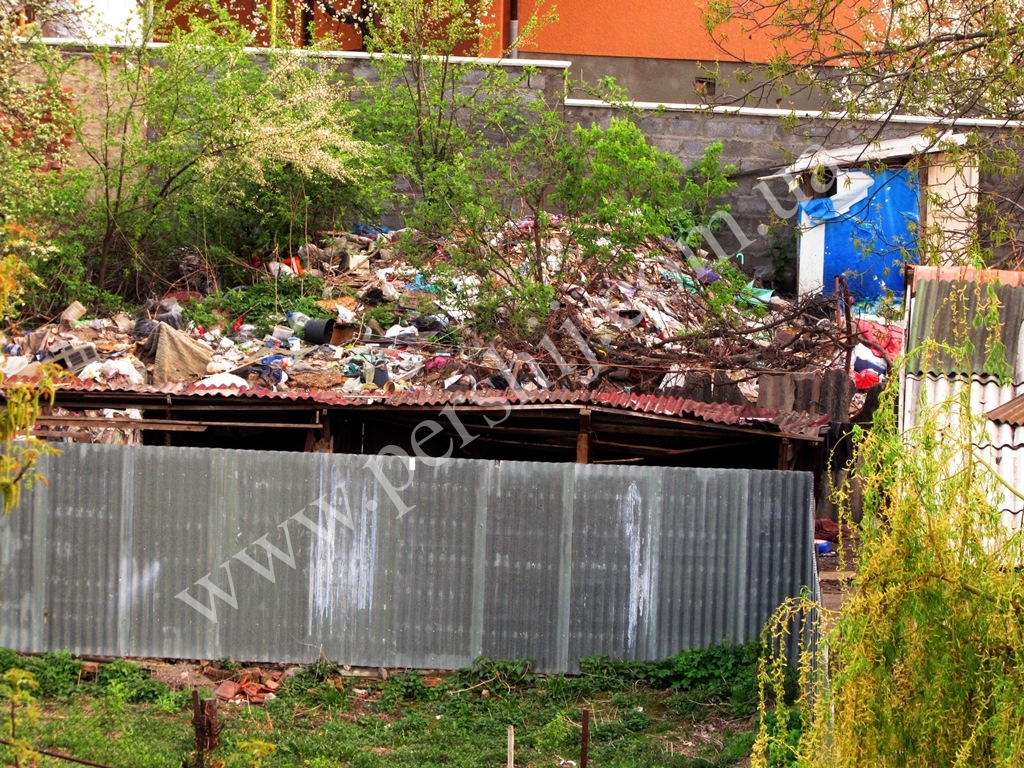 В середмісті Мукачева роми влаштували масштабні сміттєзвалища з непотребу серед житлового кварталу (ФОТО)