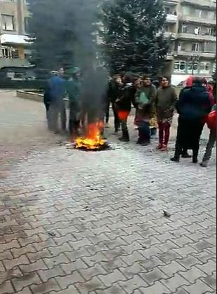 Паління шин й плакати: у Великому Березному роми страйкують (ФОТО)
