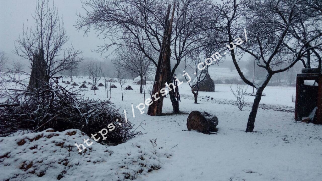 Під кінець першого місяця весни села на Закарпатті замітає снігом (ФОТО)