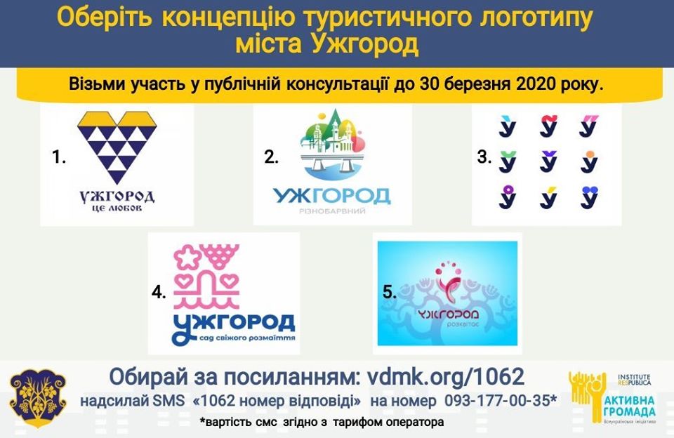 Ужгородцям пропонують обрати логотип міста (ФОТО)