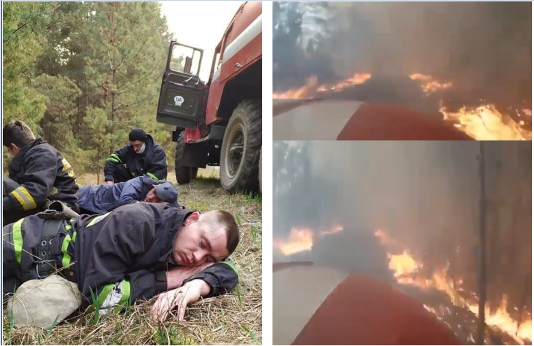 Чорнобиль у вогні у ці хвилини: моторошні кадри та зворушливі світлини вогнеборців (ФОТО, ВІДЕО 18+)