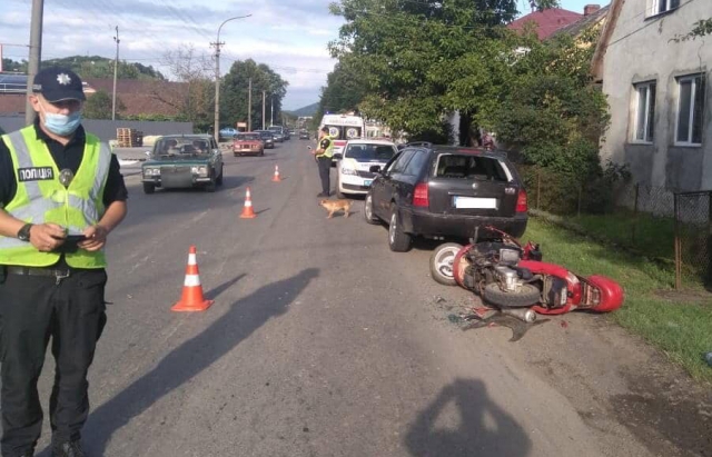 ДТП у Перечині: під колесами авто опинився мотоцикліст (ФОТО)