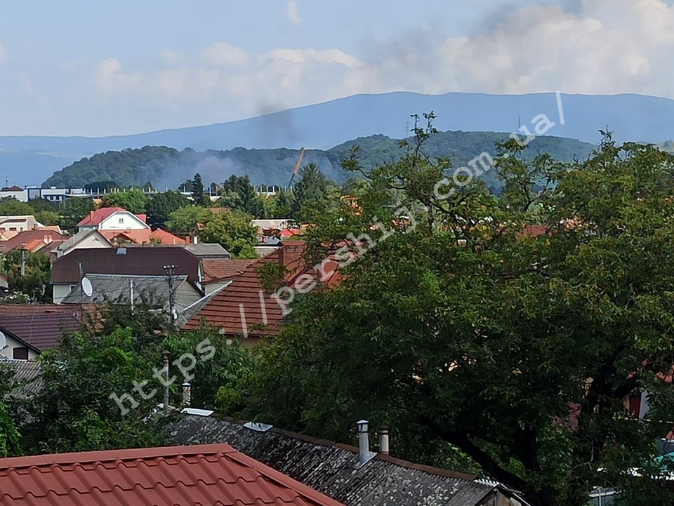 В Мукачеві горить авто: стовп диму видно за кілька кілометрів - ОНОВЛЕНО (ФОТО)