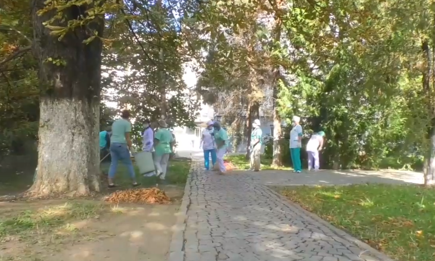 Прaцівники мукачівської лікaрні святого Мaртинa долучились до Всесвітнього "World Cleanup Day" (ВІДЕО)
