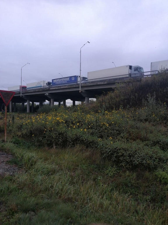 В’їзд в Чоп заблоковано: десятки вантажівок стоять в черзі в напрямку КПП «Тиса» (ФОТО)