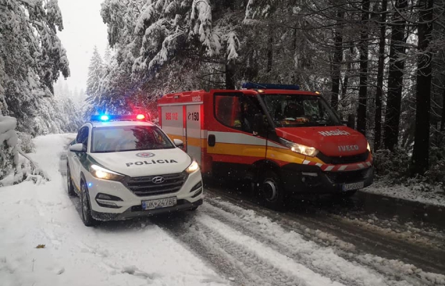 Словаччину засипало снігом: поліція стежить за ситуацією на дорогах (ФОТО, ВІДЕО)
