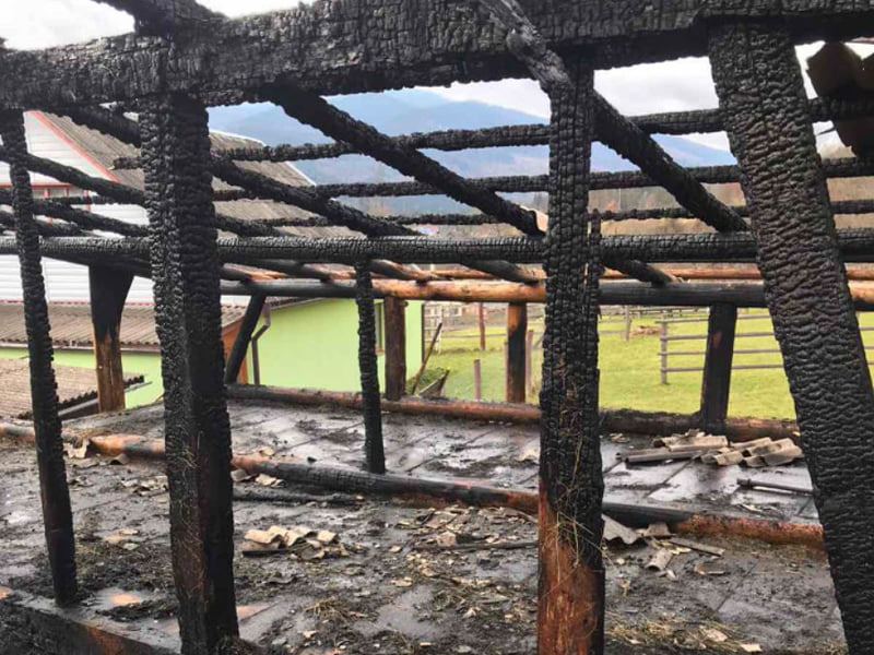 Вогонь знищив 4 тонни сіна: пожежа на Рахівщині (ФОТО)