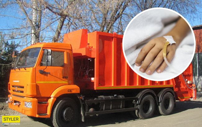 ВІДЕО ДТП у Кам'янському: сміттєвоз збив 2-річну дитину