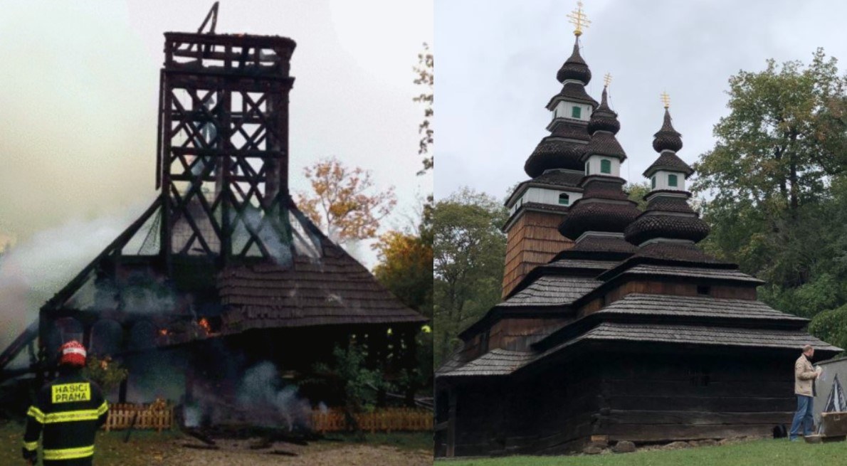 На реставрацію церкви з Закарпаття, яка згоріла у Празі, назбирали вже мільйон крон