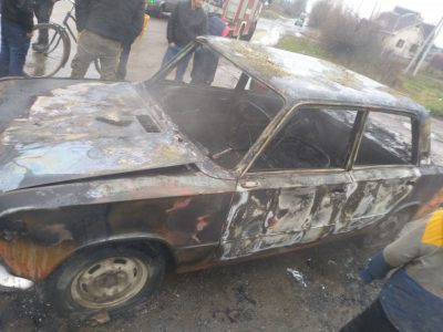 В Ужгороді під час руху загорівся автомобіль (ФОТО)
