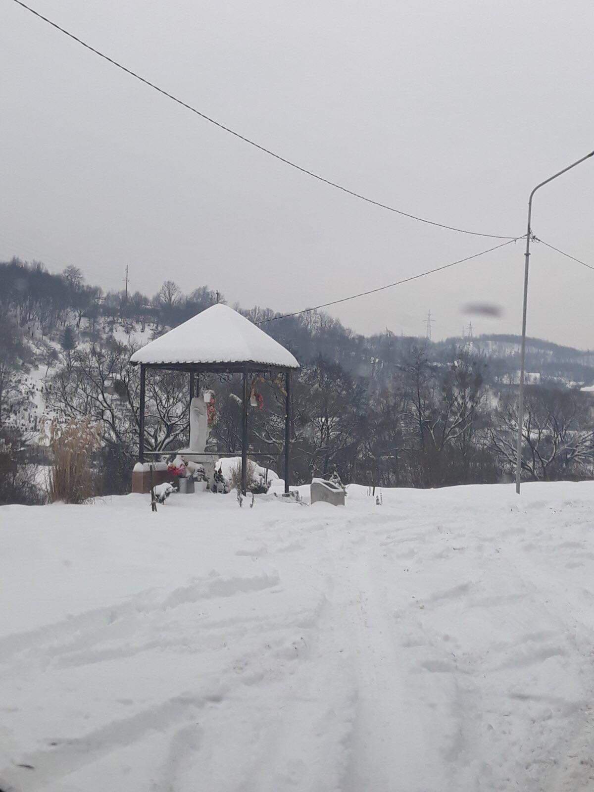 На Закарпатті вандали знову познущалися зі скульптури Пресвятої Богородиці