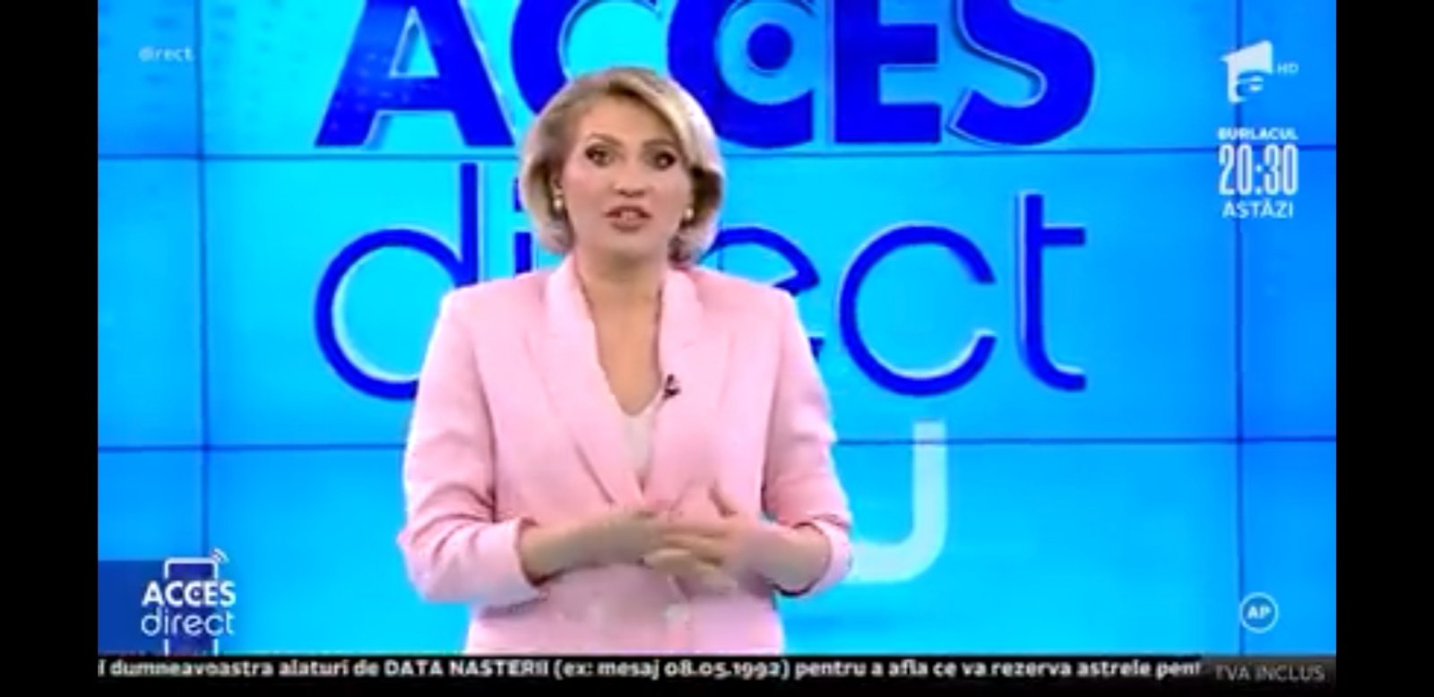 В Румунії на телеведучу в прямому ефірі напала оголена жінка (ВІДЕО)