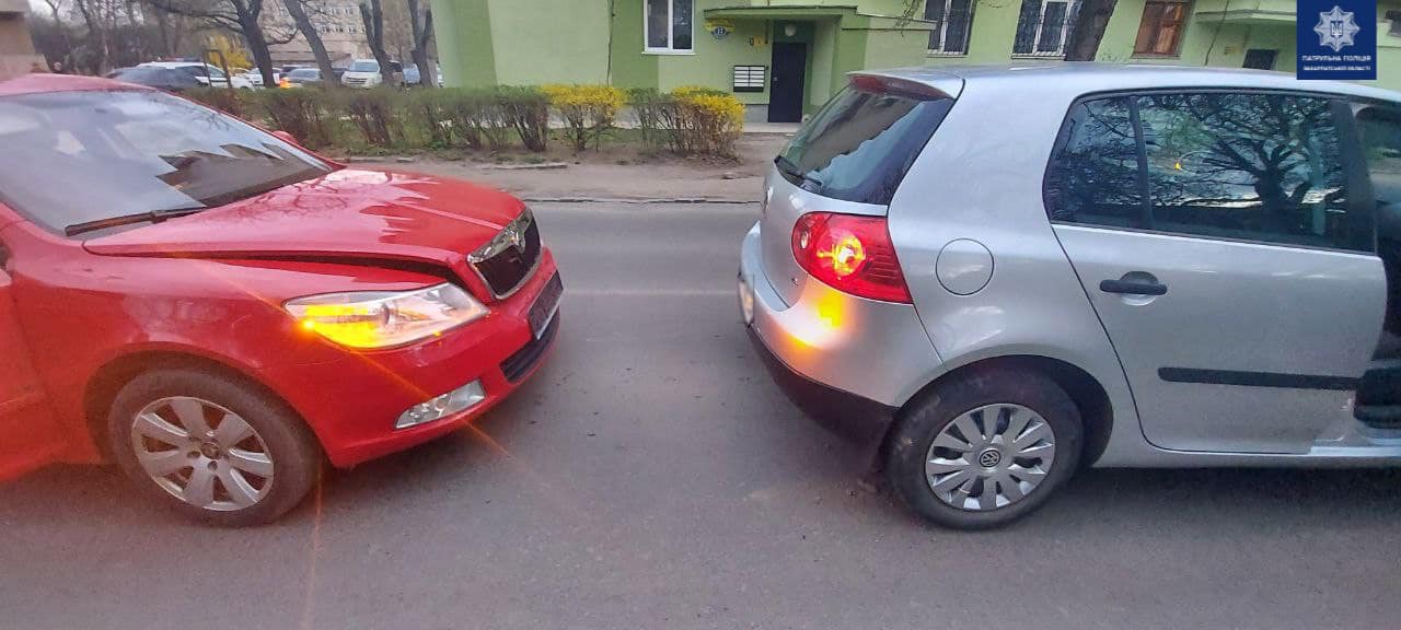 В Ужгороді трапилися дві ДТП через нетверезих водіїв (ФОТО)