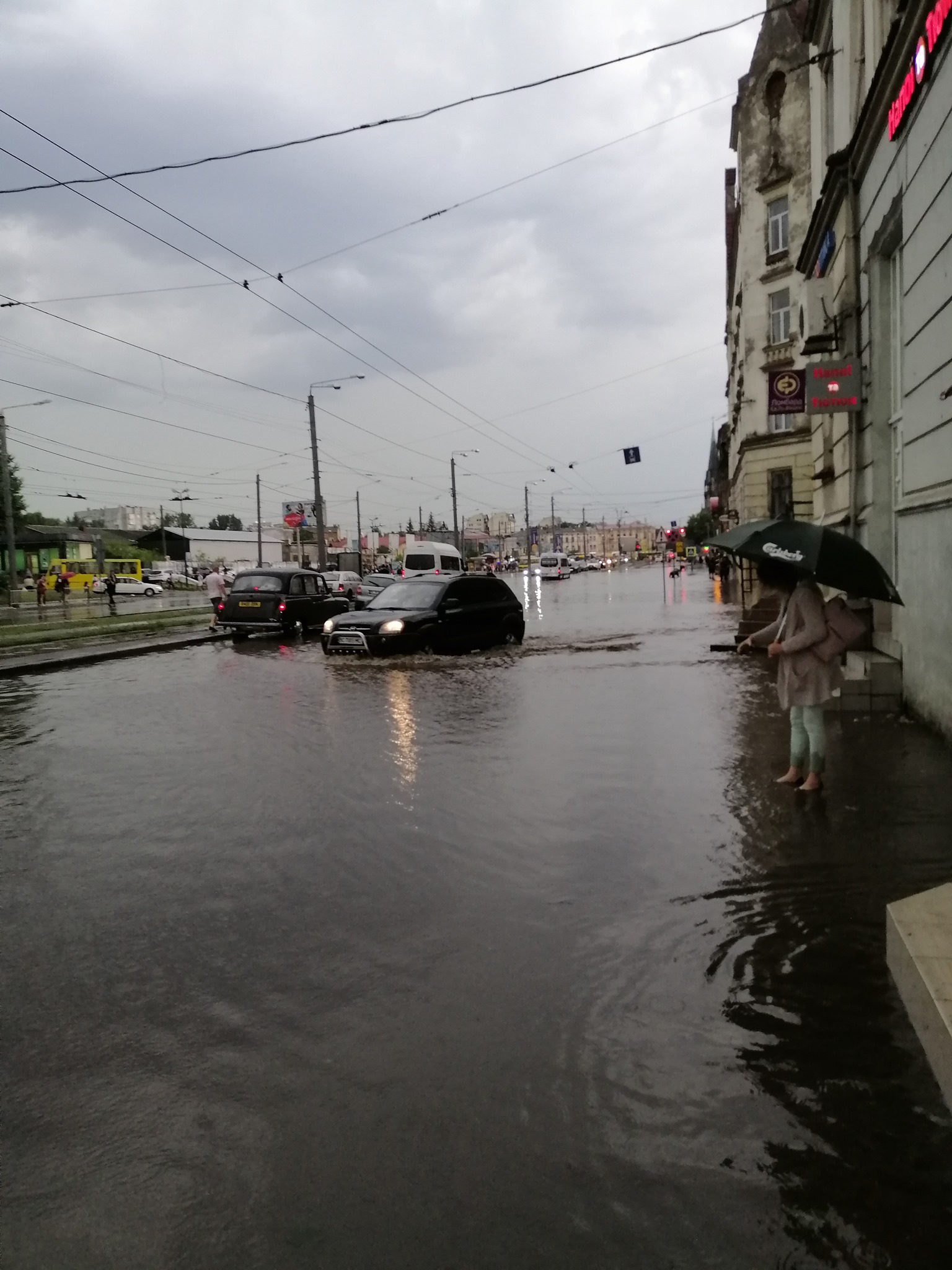 Негода неоминула й Львів: у місті через буревій затоплені вулиці та повалені дерева (ФОТО, ВІДЕО)